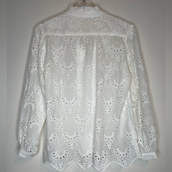 Anthropologie Trovata Birds Of Paradis Eyelet Embroidered Blouse - Picture 4 of 8